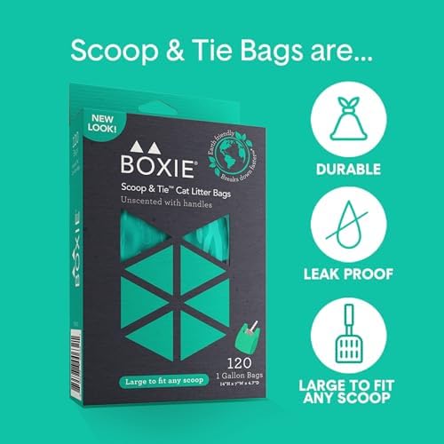 Boxie Sustainable Scoop & Tie Pet Waste Bags, Leak-Proof, Easy-to-Tie Handles - Image 2
