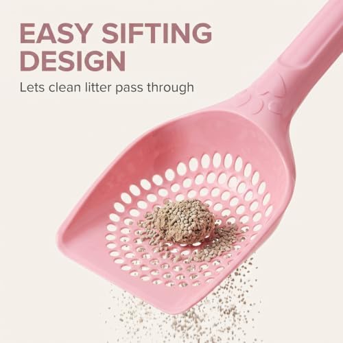 Jowxsx Pink Plastic Cat Litter Scoop Pet Care Sand Waste Scooper Shovel Hollow - Image 6