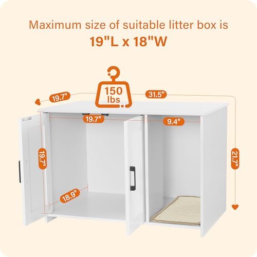 DWANTON Cat Litter Box Enclosure, - Image 6