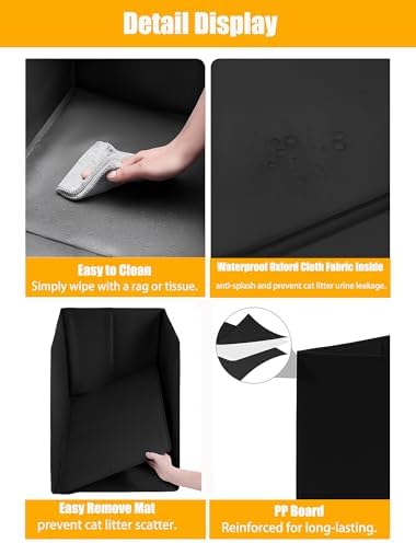 Waterproof Cat Litter Box Enclosure Splash Guard - Image 5
