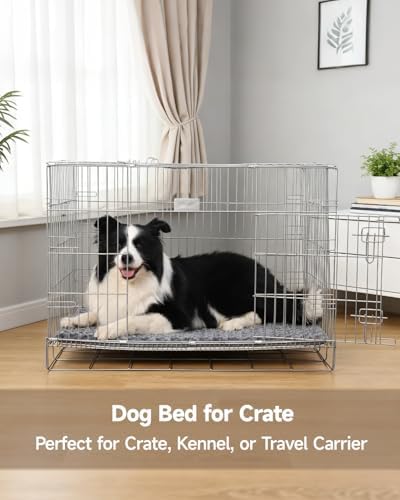 XL Dog Bed for Crate Pad, High Resilience Foam Mat Bed, Dark Grey - Image 5
