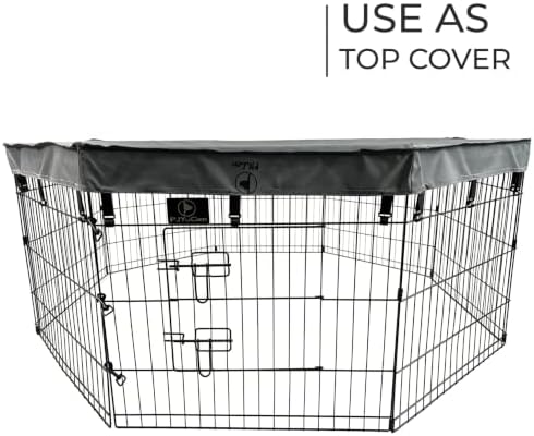 PJYuCien Puppy Playpen with Bottom Pad and Door, 8 Panels 30" H - Image 2