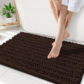 Smiry Bathroom Rugs 34X21, Extra Soft Rubber Backing Chenille Bath Mats by Smiry