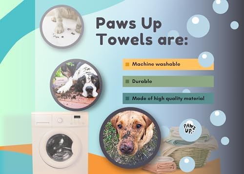 Paw Cleaning Towel for Dogs Dual Hand Pockets removes Dirt and Mud Absorbent - Image 6