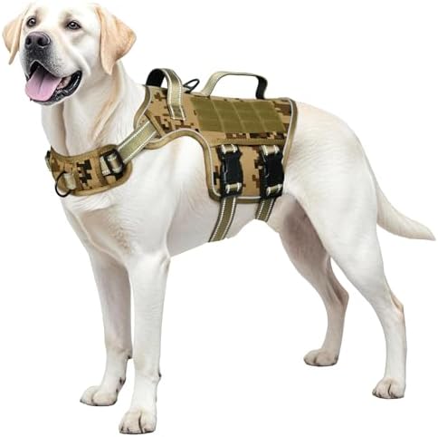 Dog Harness for Large Dogs, No Pull Tactical Vest by Runfido