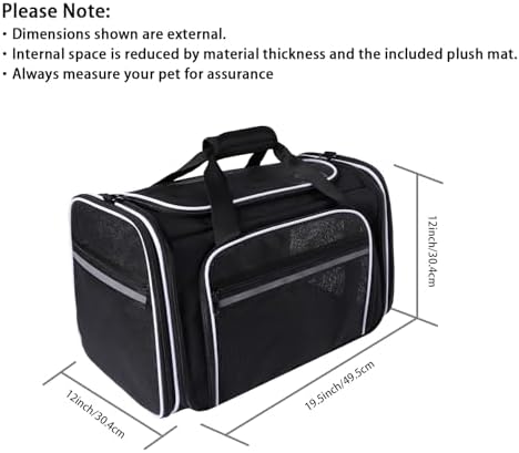 TSA Airline Approved Large Pet Travel Carrier, 4 Sides Expandable - Image 3