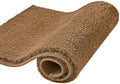 CozeCube Light Brown 36"x24" Shaggy Non Slip Soft Washable Bath Mat by CozeCube
