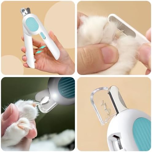 Odoland Cat Nail Clipper with LED Light and Nail File, Dog Claw Trimmer with - Image 6