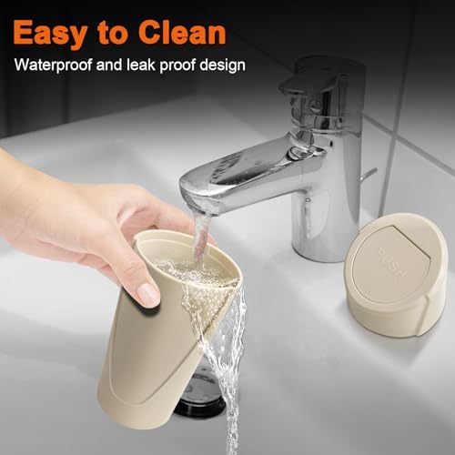 Car Trash Can, Leakproof Mini Car Garbage Can Cup Holder - Image 5
