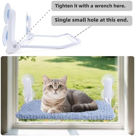 AIWIKIDE Cat Window Perch, Easy Install Bracket, Portable Wall Hammock - Image 3