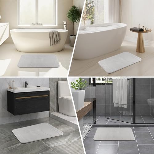 Stone Bath Mat, 2 Pack Diatomaceous Earth Shower Mat, Non-Slip Super Absorbent - Image 6
