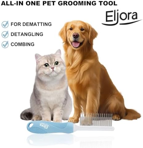 Pet Grooming & Dematting Comb – Stainless Steel Teeth, Non-Slip Grip, Removes - Image 7