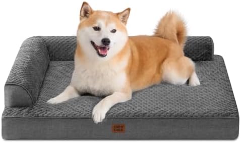 EHEYCIGA Memory Foam Dog Bed Large Size Dogs, Orthopedic Dog Bed Large by EHEYCIGA