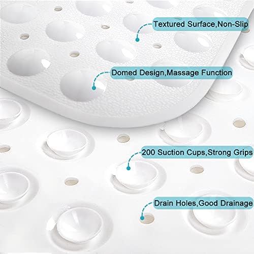 Bathtub and Shower Mats, Extra Long Non-Slip Bath Tub Mat 39 x 16 Inch - Image 3