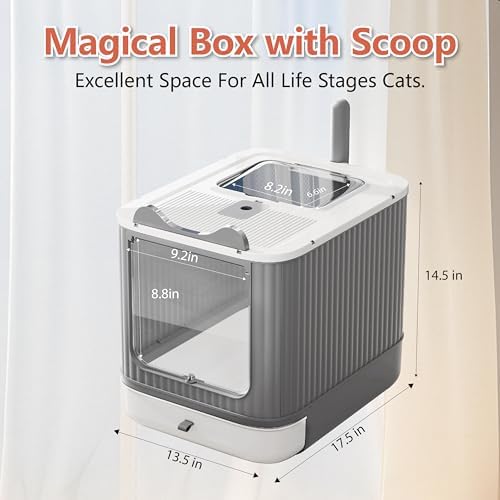 Covered Cat Litter Box with Lid - Image 2