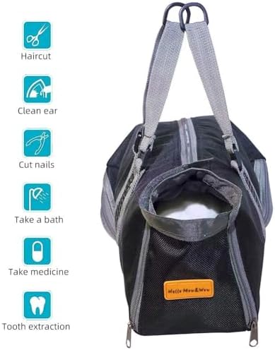 Cinf Cat Nail Clipping Cleaning Grooming Restraint Bag No Scratching Biting - Image 5