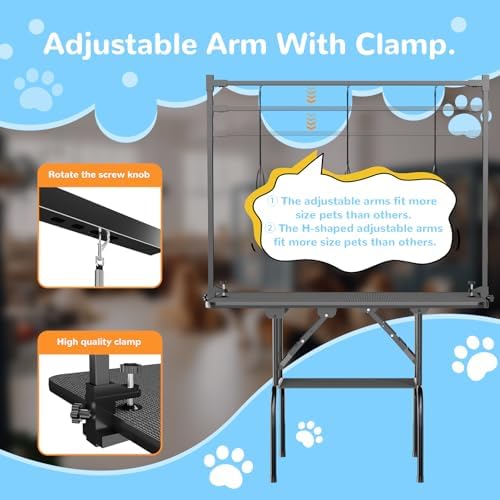 46-Inch Dog Grooming Table for Large Dogs, Foldable Pet Grooming Table - Image 4