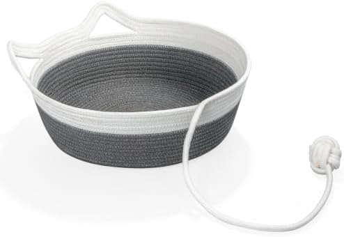 Cotton Rope Woven Cat Bed Basket, Cat Beds - Image 2