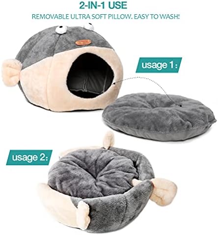 Cat Beds for Indoor Cats-Cat Bed Cave, Cute Lively Pufferfish Shape - Image 5