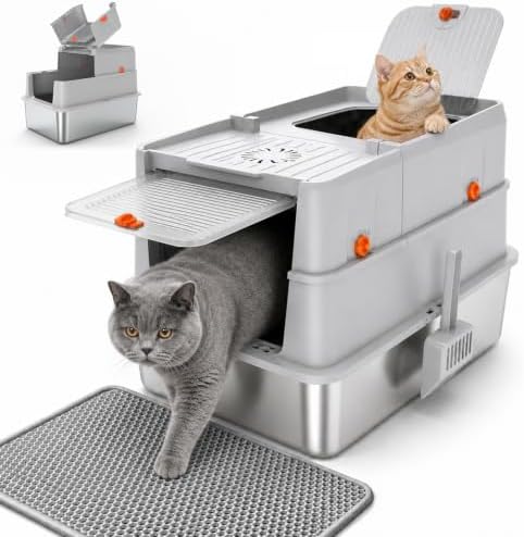 Stainless Steel Litter Box by Devopet