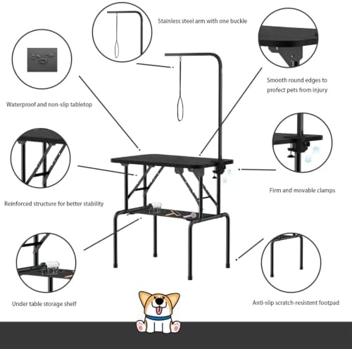 32 Inch Foldable Dog Grooming Table - Image 2