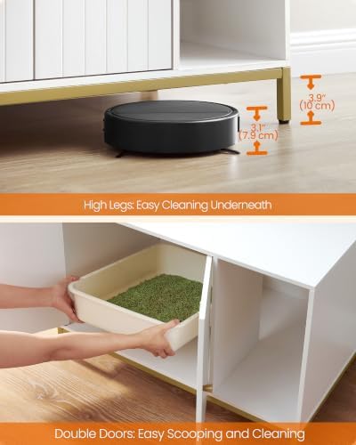 Feandrea Cat Litter Box Enclosure, - Image 5
