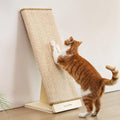 FUKUMARU Sisal Cat Scratcher Ramp Wood Cat Scratching Post L Shape Wall by FUKUMARU