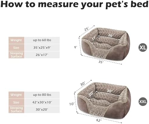 INVENHO X-Large Dog Bed Rectangle Washable Orthopedic Soft Calming Sleeping - Image 3