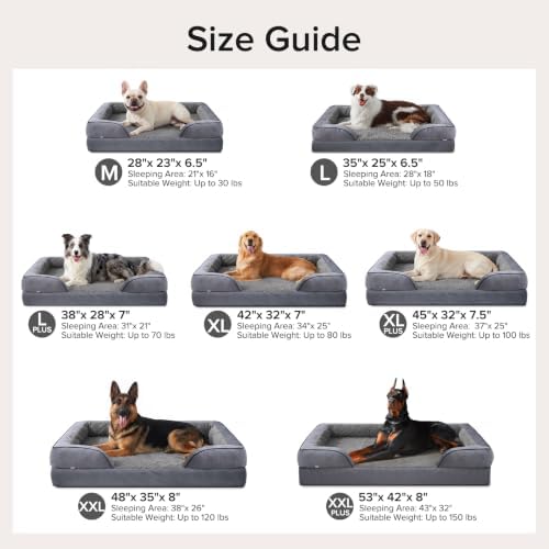 INVENHO Orthopedic Large Dog Bed, Washable Waterproof, Egg-Crate Foam Dog Couch - Image 7