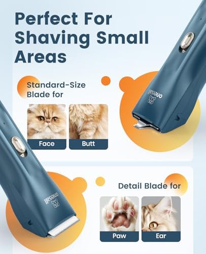 oneisall Quiet Pet Clippers for Cat Matted Hair, Cordless Cat Hair Trimmer - Image 3