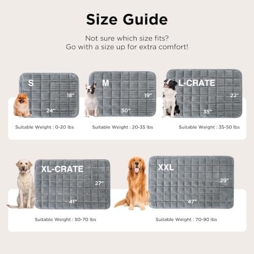 Bedsure ComfyFleece® Washable Dog Crate Pad, Soft Thin Large Pet Mat - Image 6