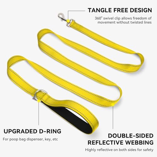 Joytale Reflective Dog Leash for Medium & Large Dogs, 5 FT x 1" - Image 5