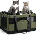 Pecute Large Cat Carrier, Soft Double Pet Crate by pecute