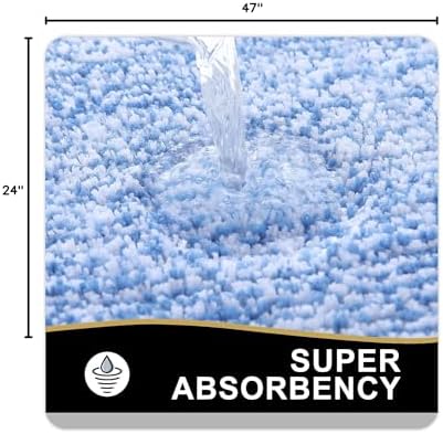 OLANLY Bathroom Runner Rugs 47x24, Long Bath Mats - Image 2