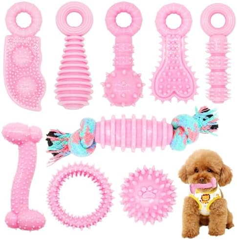 Puppy Toys, 9 Pack Dog Chew Toys, Teething Toys by CGBD