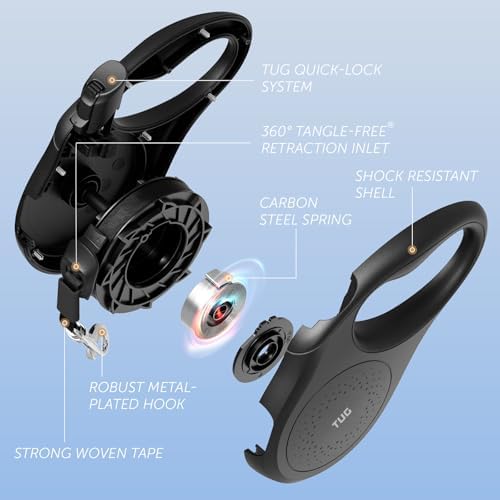 TUG Quest Retractable Dog Leash | 360° Tangle-Free | 16 ft Tape - Image 2