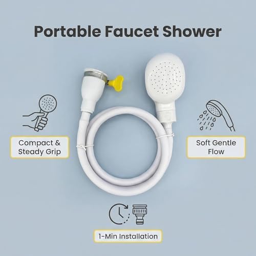 White Sink Spray Rubber Hose, PVC Sink Hose Attachment - Image 5