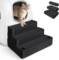 Extra Large 3 Steps Litter Box Ramp, Adjustable Cat Litter Box Step by Bartuke