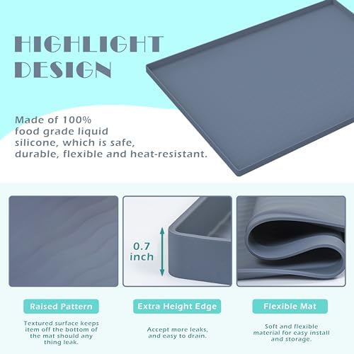 URMONA Waterproof Silicone Under Sink Mat, 16 x 10 in, Flexible Shelf Liner - Image 3