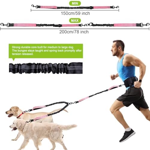 Hands Free Dog Leas, Double Waist Leash - Image 2