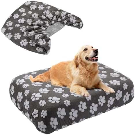 BALAPET Washable Dog Bed Cover 100% Waterproof, Soft Plush Velvet Dog Bed by BALAPET