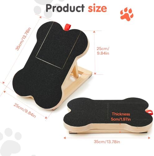Dog Nail Scratch Board Scratcher Treat Dispenser Non-Slip Wood Sandpaper - Image 3