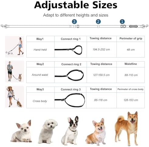 9.19ft Hands Free Dog Leash Adjustable - Image 4