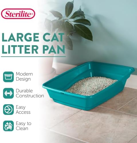 Sterilite Large Cat Litter Pan, High Sides and Low Entry - Image 2