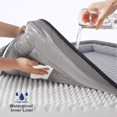 FURTIME Orthopedic Medium Dog Bed, Supportive Waterproof Pet Bed - Image 3