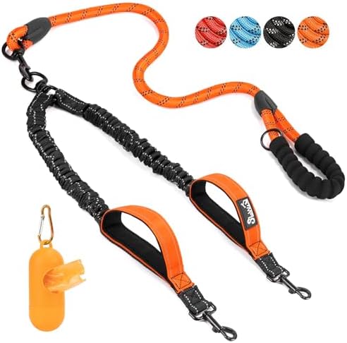 SlowTon Double Leash for Two Dogs, No Tangle & by SlowTon