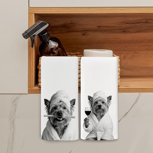 Dog Kitchen Towels Decor Set of 2 - Image 3
