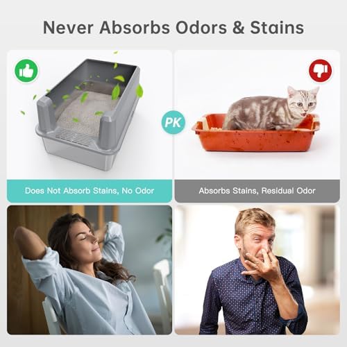 WoofiGo Enclosed Stainless Steel Cat Litter Box - Image 6