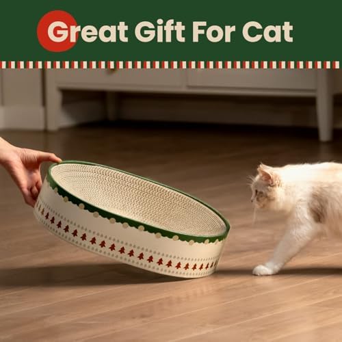 Conlun Oval Cat Scratcher Bed | Scratching Bowl Lounge - Image 7