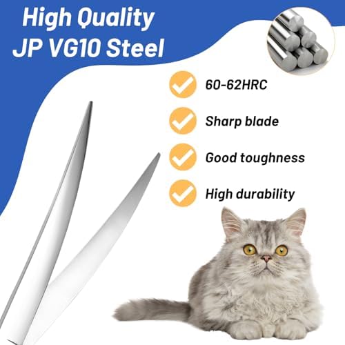 10in Curved Dog Grooming Scissors, Japanese VG10 Steel Heavy Duty - Image 5